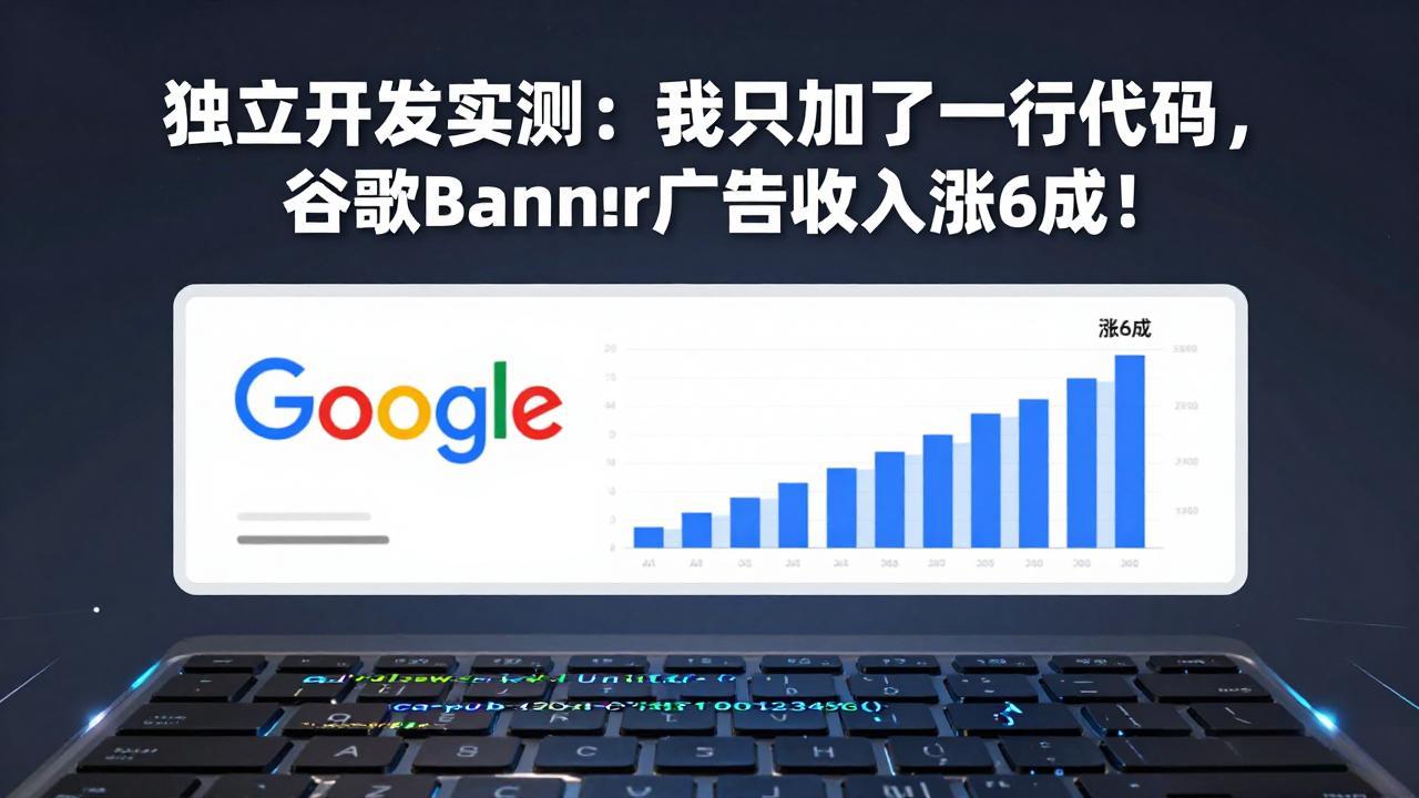 付费文章：独立开发实测：我只加了一行代码，谷歌Banner广告收入涨6成！-网创项目