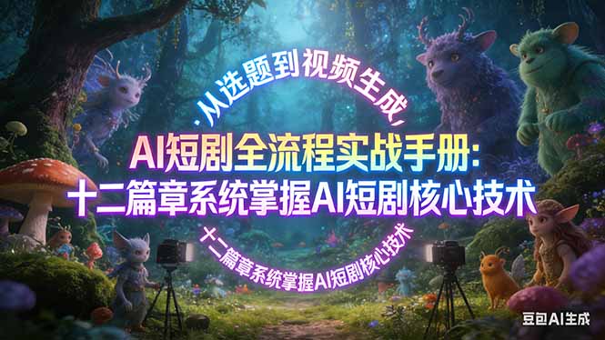 AI 短剧全流程实战手册：从选题到视频生成，十二篇章系统掌握 AI 短剧核心技术-网创项目