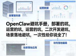 OpenClaw小龙虾避坑手册，部署的坑，运营的坑，二次开发避坑，场景落地避坑，一次性给你说全了！-网创项目
