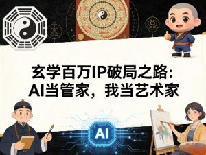 玄学百万IP破局之路：AI当管家，我当艺术家-网创项目