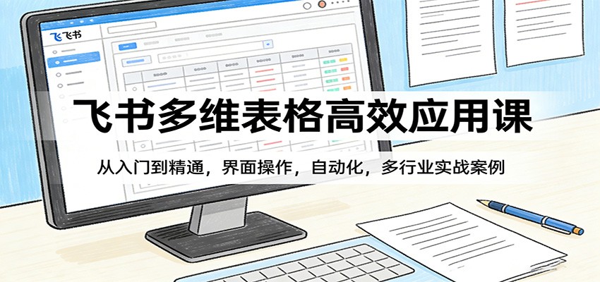 飞书多维表格高效应用课：从入门到精通，界面操作，自动化，多行业实战案例-网创项目