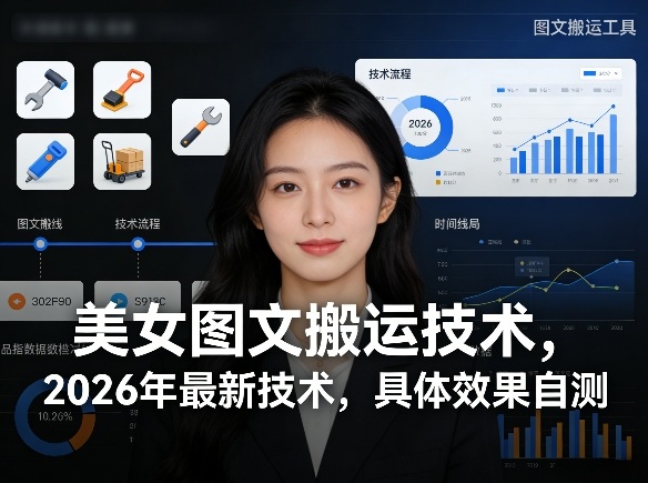 美女图文搬运技术，2026年最新技术，具体效果自测-网创项目