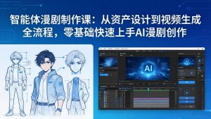智能体漫剧制作课：从资产设计到视频生成全流程，零基础快速上手AI漫剧创作-网创项目