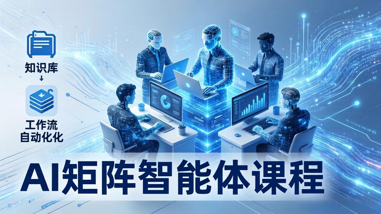 AI矩阵智能体实战：100个数字员工批量生产内容，文本知识库+工作流自动化全搞定-网创项目