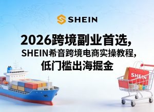 2026跨境副业首选，SHEIN希音跨境电商实操教程，低门槛出海掘金-网创项目