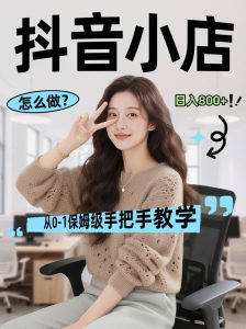 线上电商运营三天起店，零囤货轻资产、易复制、时间灵活品类灵活，长期作战规划-网创项目