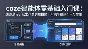 coze智能体零基础入门课:无需编程,从工作流到知识库,手把手搭建个人AI应用-网创项目