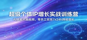 超级个体IP增长实战训练营：AI赋能大脑超频，零员工实现7x24h持续增长(更新)-网创项目
