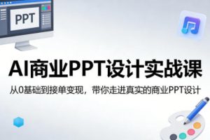 AI商业PPT设计实战课，从0基础到接单变现，带你走进真实的商业PPT设计-网创项目