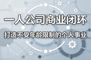 一人公司商业闭环，打造一份不受年龄限制的个人事业-网创项目