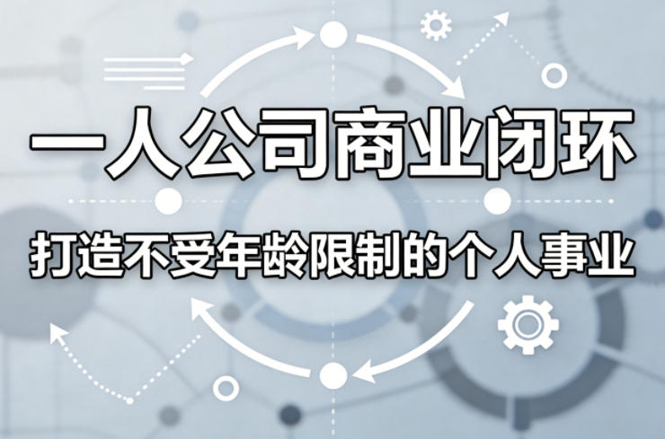 一人公司商业闭环，打造一份不受年龄限制的个人事业-网创项目