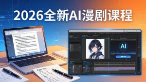2026全新AI漫剧课程：覆盖创作全链路，教你写作分镜剪辑配音一站式打造漫剧作品-网创项目