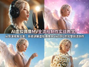 AI虚拟偶像MV全流程制作实战教学，从导演视角出发，系统讲解虚拟偶像MV从0到1的完整创作流程-网创项目