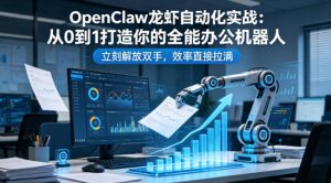 OpenClaw龙虾自动化实战：从0到1打造你的全能办公机器人，立刻解放双手，效率直接拉满-网创项目
