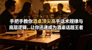 付费文章：手把手教你酒桌顶尖高手话术规律与底层逻辑，让你迅速成为酒桌话题王者(二十年全网独家经验分享)-网创项目