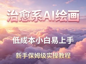 治愈系AI绘画提示词项目，低成本小白易上手，每天10分钟，新手保姆级实操教程-网创项目