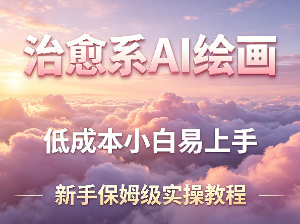 治愈系AI绘画提示词项目，低成本小白易上手，每天10分钟，新手保姆级实操教程-网创项目