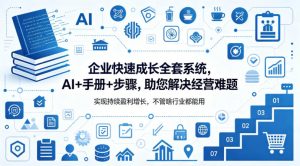 企业快速成长全套系统，AI+手册+步骤，助您解决经营难题，实现持续盈利增长，不管啥行业都能用-网创项目