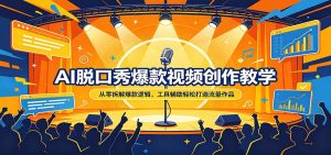 AI脱口秀爆款视频创作教学：从零拆解爆款逻辑，工具辅助轻松打造流量作品-网创项目