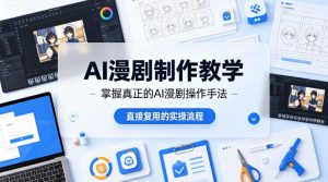 AI漫剧制作教学，带你掌握真正的AI漫剧操作手法，直接复用的实操流程-网创项目