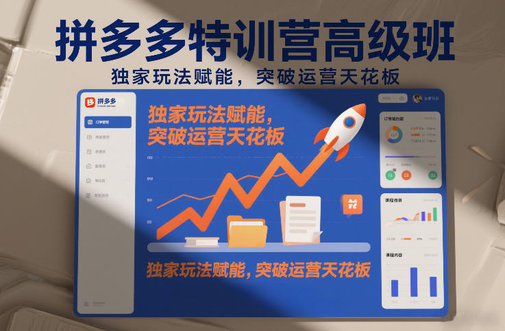 拼多多特训营高阶班，独家玩法赋能，突破运营天花板(更新26年4月18日)-网创项目