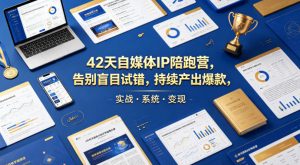 42天自媒体IP陪跑营，告别盲目试错，持续产出爆款，实战·系统·变现(更新2026)-网创项目