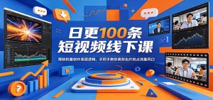 日更100条短视频线下课：揭秘批量创作底层逻辑，手把手教你高效出片抢占流量风口-网创项目
