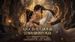 AIGC仿真人《合欢宗》短剧教学，用AIGC解锁缠绵爱恋的全新呈现方式，让跨时空故事创作零门槛、高品质，重构短剧生态-网创项目