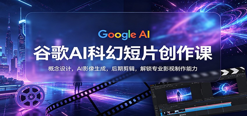 谷歌AI科幻短片创作课：概念设计，AI影像生成，后期剪辑，解锁专业影视制作能力-网创项目