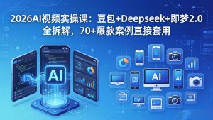 2026AI视频实操课：豆包+Deepseek+即梦2.0全拆解，70+爆款案例直接套用-网创项目