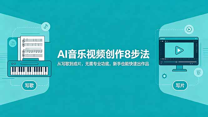AI音乐视频创作8步法：从写歌到成片，无需专业功底，新手也能快速出作品-网创项目