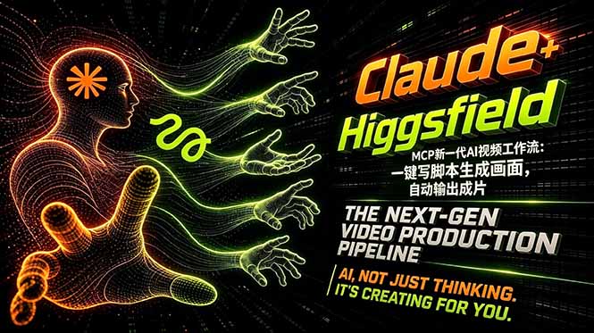Claude+Higgsfield MCP新一代AI视频工作流：一键写脚本生成画面，自动输出成片-网创项目