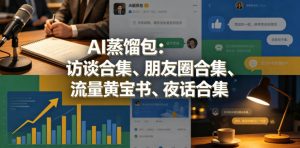 AI蒸馏包：访谈合集、朋友圈合集、流量黄宝书、夜话合集【文档】-网创项目