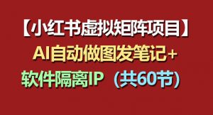 小红书虚拟矩阵项目：软件隔离IP+AI自动做图发笔记(共60节)-网创项目