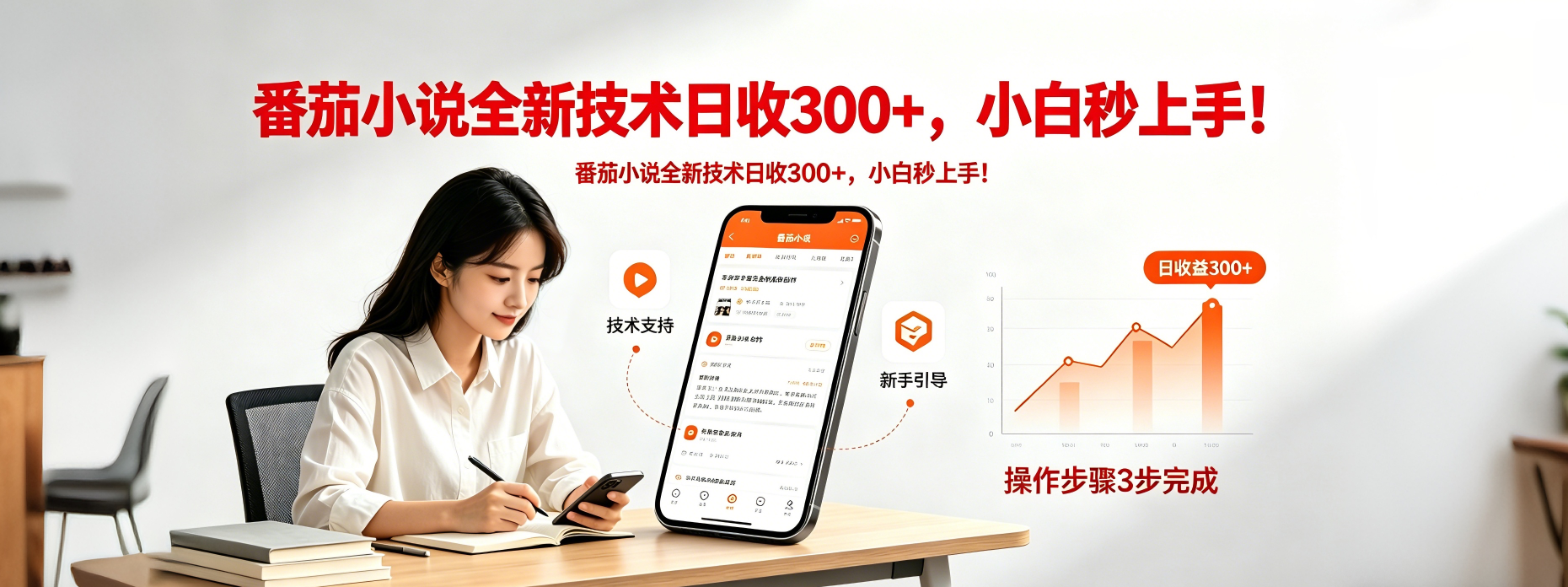 番茄小说全新技术全新玩法！无脑日收300+-网创项目
