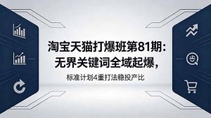 淘宝天猫打爆班第81期：无界关键词全域起爆，标准计划4重打法稳投产比-网创项目