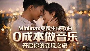 Minimax免费生成歌曲实测！0成本做音乐，说唱流行Lofi一键生成-网创项目