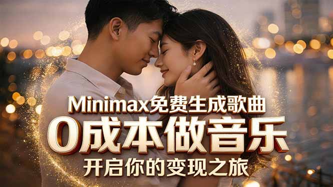 Minimax免费生成歌曲实测！0成本做音乐，说唱流行Lofi一键生成-网创项目