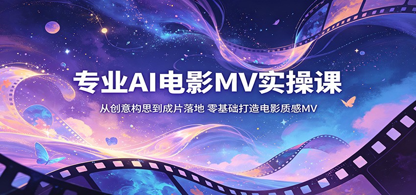 专业AI电影MV实操课：从创意构思到成片落地，零基础打造电影质感MV-网创项目
