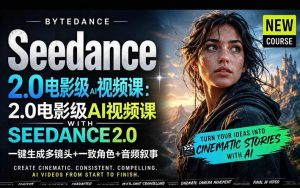 字节跳动的Seedance 2.0 AI电影视频生成制作教程，一键生成多镜头+一致角色+音频叙事-中英字幕-网创项目