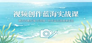 视频创作蓝海实战课：避开内卷红海，打造独一份作品引流接单变现-网创项目