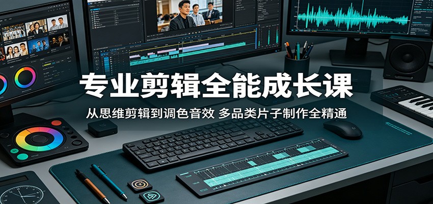 专业剪辑全能成长课：从思维剪辑到调色音效，多品类片子制作全精通-网创项目