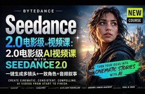 Seedance 2.0电影级AI视频课：一键生成多镜头+一致角色+音频叙事-网创项目