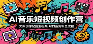 AI音乐短视频创作营：文案创作配图生视频，对口型剪辑全流程-网创项目