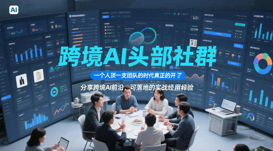 跨境AI头部社群，一个人顶一支团队的时代真正的开始了，分享跨境AI前沿，可落地的实战经验(更新5月11日)-网创项目