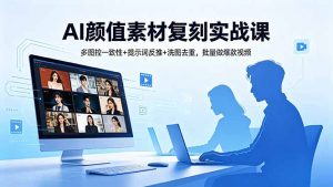 AI颜值素材复刻实战课，多图控一致性+提示词反推+洗图去重，批量做爆款视频-网创项目
