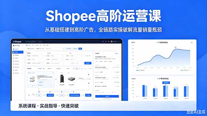 Shopee高阶运营课-2026年5月更新，从基础搭建到高阶广告，全链路实操破解流量销量瓶颈-网创项目