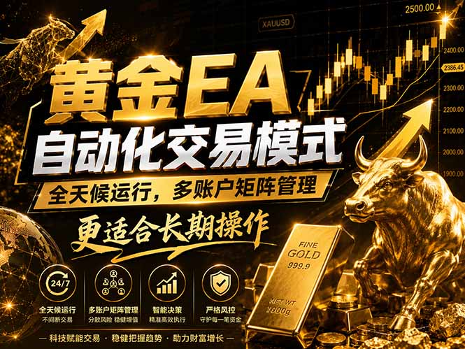 黄金EA量化：多窗口矩阵稳定运行，系统自动执行，收益空间持续放大-网创项目