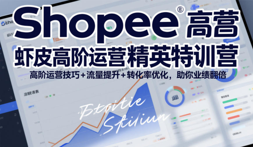 Shopee虾皮高阶运营精英特训营，高阶运营技巧+流量提升+转化率优化，助你业绩翻倍(更新26年5月)-网创项目