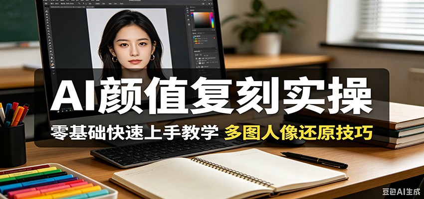 AI颜值复刻实操，零基础快速上手教学，多图人像还原技巧-网创项目